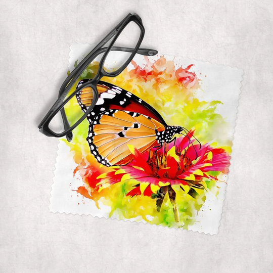 Butterfly - Microfiber Lens Cleaning Cloth For Eyeglasses, Cameras, Smartphones & All Screens