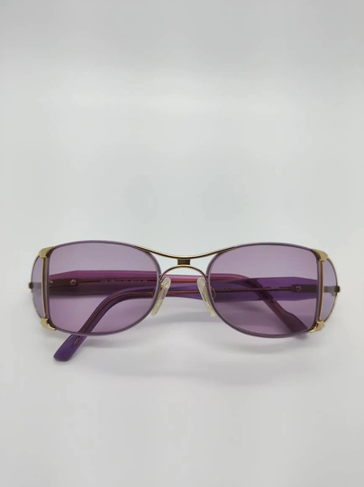 Rare Vintage Cazal Purple Gold Side Window Eyeglass Frames Mod 998 Rx Lenses