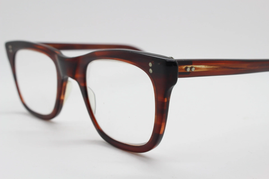 Vintage 60S Slim Wayfarer Design Glasses. Honey Tortoise Optical Frames. Prescription Nhs 524 Eyeglasses. James Dean Rx Spectacles