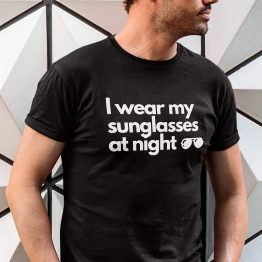 Dj Gift 80S Theme Shirt Sunglasses At Night Vision Music Teacher House Born in 1980 For Male Friend