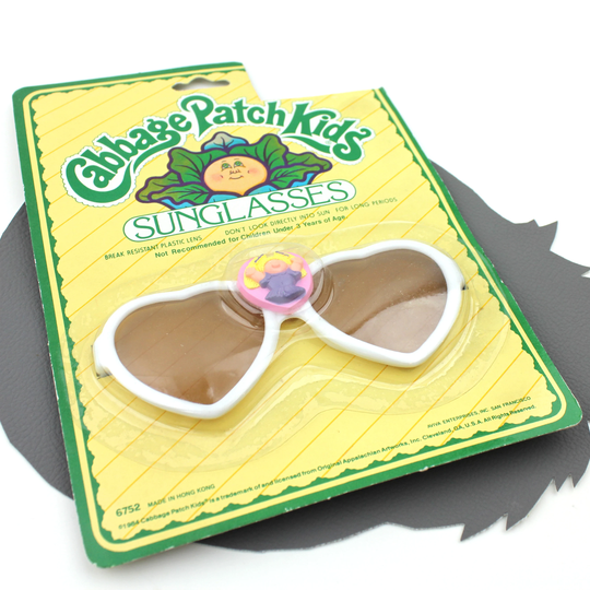 White Cabbage Patch Children's Sunglasses/Kids 80S Vintage Little Girl Pink Purple 1984 Heart