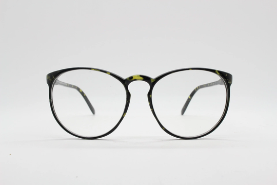 80S Vintage Tortoise Round Glasses. Slightly Oversized Slim Optical Frames. Prescription Eyeglasses With Clear Lenses. Rx Spectacles