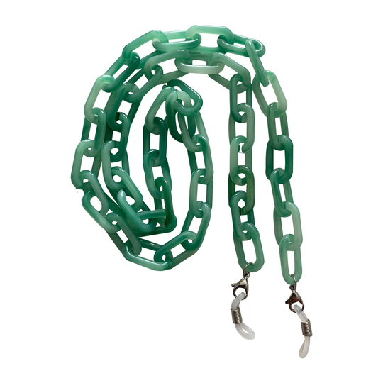 Pale Mint Green Acrylic Lightweight Cable Link Glasses/Sunglasses Spectacle Chain Strap Holder Chunky Look
