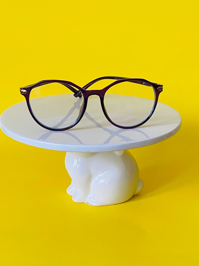 Purple Round Blue Light Blocking Glasses