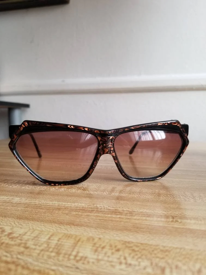 Jean-Louis Scherrer Paris Vintage Sunglasses 1980S Model 877 Brown Tiger