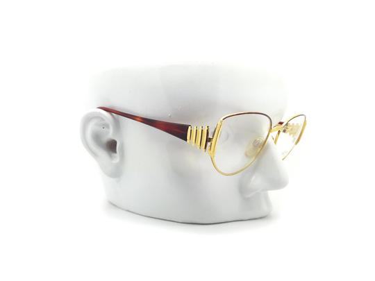 Vintage Lady Hilton 40 Col 02 22Kt Gold Plated Cat Eye Glasses Frame // 1990S New Old Stock