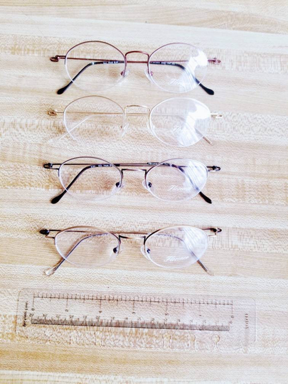 Florence Titanium Eyewear 1980S. Mod 48. New Old Stock. Frame Italy. Very Light. Excellent Condition. 4 Colors. Half