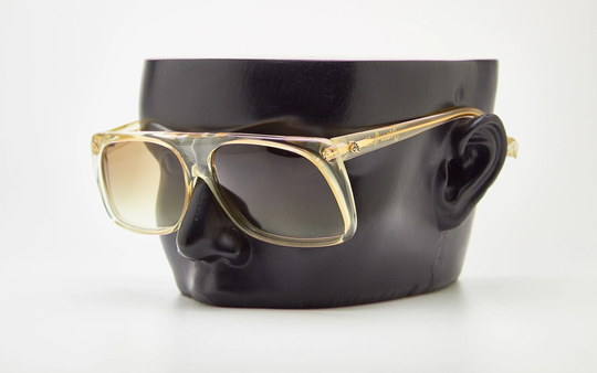 Vintage Woman Sunglasses Mask Silvano Naldoni 129 Oro Oversize Frame Hipster Boho 80 Glasses Plastic