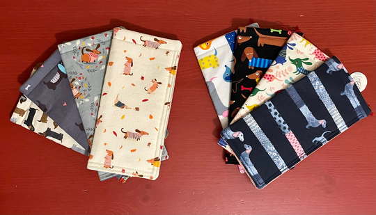 Glasses Case Made From 100% Cotton in A Variety Of Dog Prints
