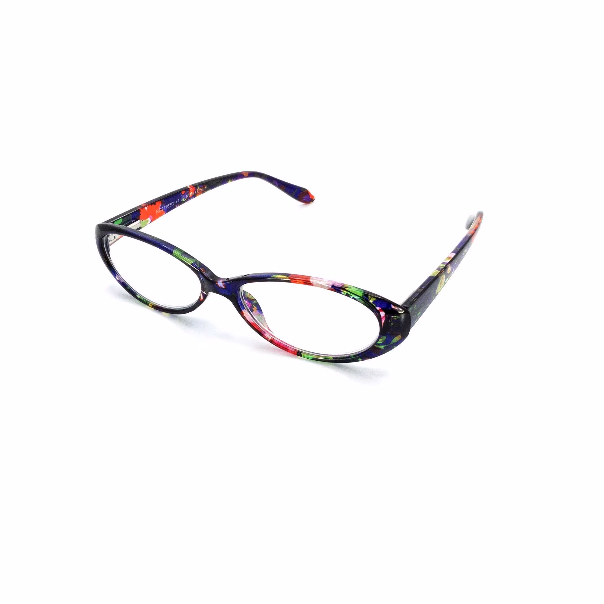 Camilla Oval Floral Reading Glasses | Fashion Classic Round Vintage Style Retro Hanson Unisex Women Men Eyewear Frame