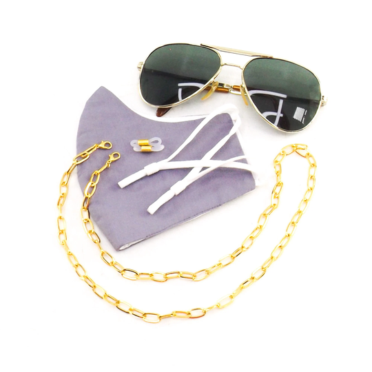 Paperclip Eyeglass Chain Chunky Link | Men Or Women Face Mask Sunglasses Lanyard Necklace Glasses Holder
