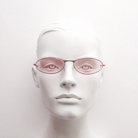 Y2K Vintage Oval Cat Eye Sunglasses. Pink Metal Frame With Matching Lenses. Bnwt. 90S Eye. 2000's. Unused Nos