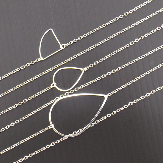 Silver Minimalist Lanyard Women | Eyeglass Chain Necklace For Glasses Face Mask Holder Sunglasses Triangle Teardrop