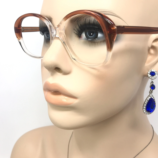 Vintage Valul Summer Range Eyeglasses Glasses Frame Brown Clear Square Used Eyeglass Frames Retro