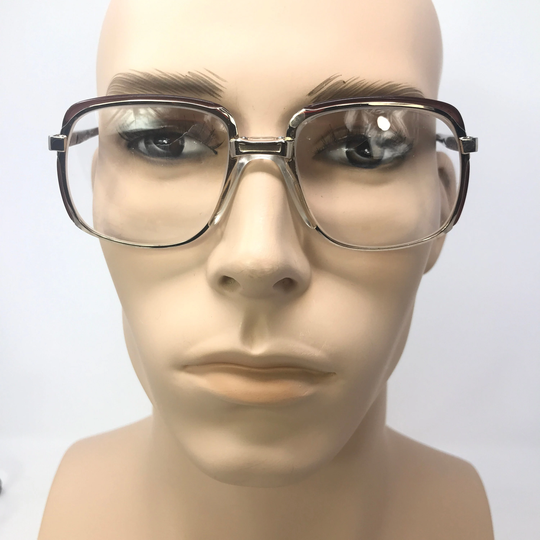 Vintage Reycroft Of London Vermont Eyeglasses Glasses Frame Gold Brown Square Used Eyeglass Frames Retro