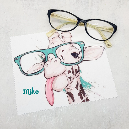 Personalised Funny Giraffe Soft Cloth For Eyeglasses, Lens, Spectacles, Screens, Lover Gift