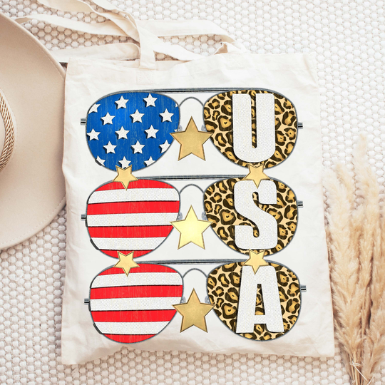 Patriotic Sunglasses Ready To Press Sublimation Transfer, Heat Image Usa, 4Th Of July, Prints, Summer