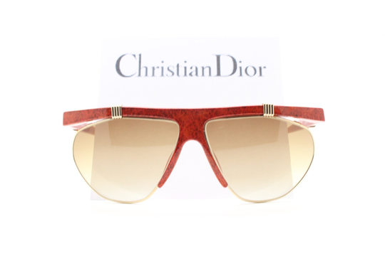 Christian Dior Vintage 80S Sunglasses Model 2555 45 Made in Germany From Optyl. Abstract Patterned Winged Design
