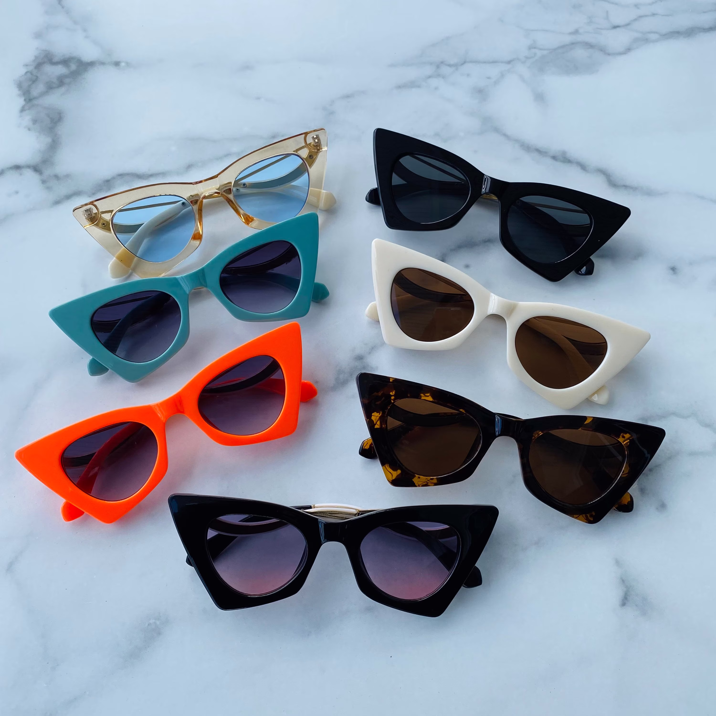 Retro Triangle Cat Eye Sunglasses | Cateye Pointed Sachi