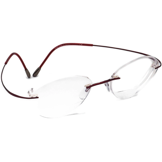 Silhouette Women's Eyeglasses Titan Burgundy Rimless Frame Austria 51[]19 130