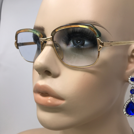 Vintage Morel Eyeglasses Glasses Frame Gold Square Used Eyeglass Frames Retro France