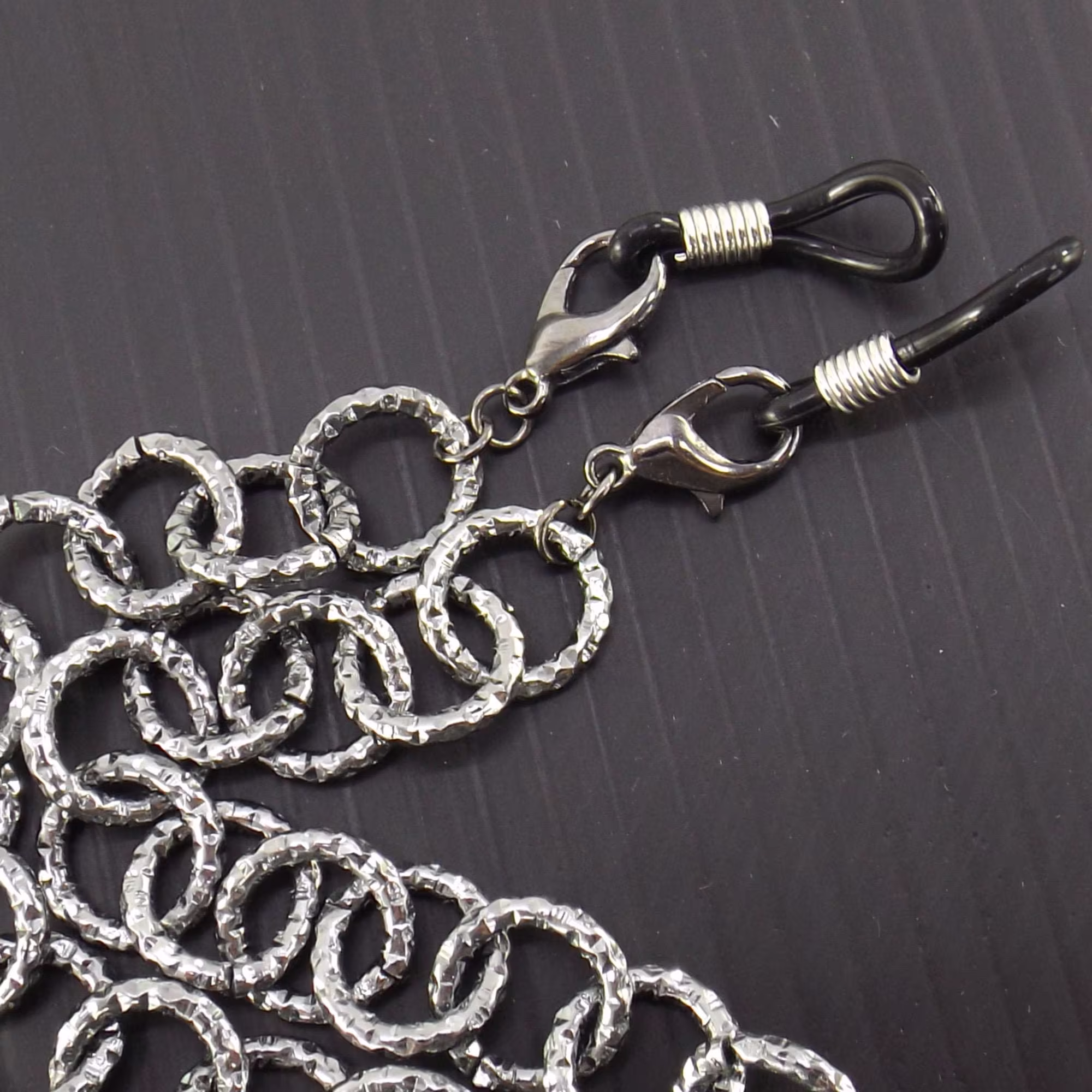 Chunky Gunmetal Eyeglass Chain For Women | Circle Link Necklace Glasses Sunglasses Holder Face Mask Lanyard