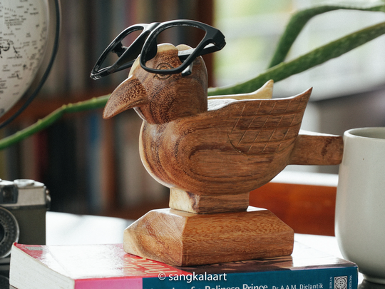 Bird Eyeglasses Stand, Glasses Holder, Wooden Sculpture, Sunglasses Organiser, Room Decor, Personalized, Anniversary Gift, Birthday, Mom