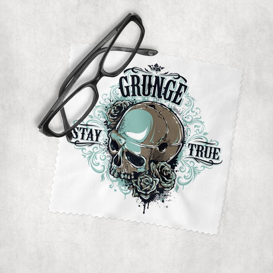 Green Grunge - Microfiber Lens Cleaning Cloth For Eyeglasses, Cameras, Smartphones & All Screens