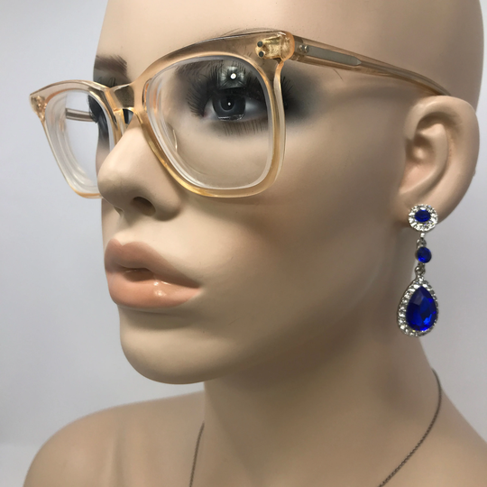 Vintage Ladies Eyeglasses Glasses Frame Orange Peach Square Used Eyeglass Frames Retro