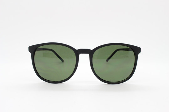 90S Vintage Round Sunglasses. Slim Frame in A Rubber Finish With Dark Green Lenses. Bnwt