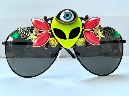Third Eye Alien Statement Eyewear Funky Unique Handmade Festival Accessories Unisex