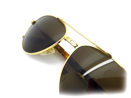 Hilton 925 Gold Plated 80S Vintage Aviator Sunglasses // New Old Stock