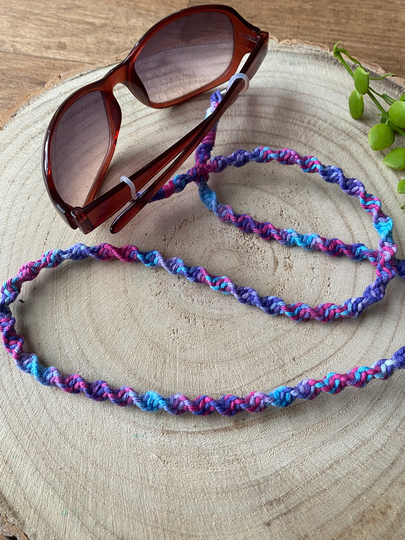 Purple Pink Sunglasses Chain, Boho Fashion Accessories, Glasses Holder, Hanging Cord, Gift For Mum, Eyeglass Cord