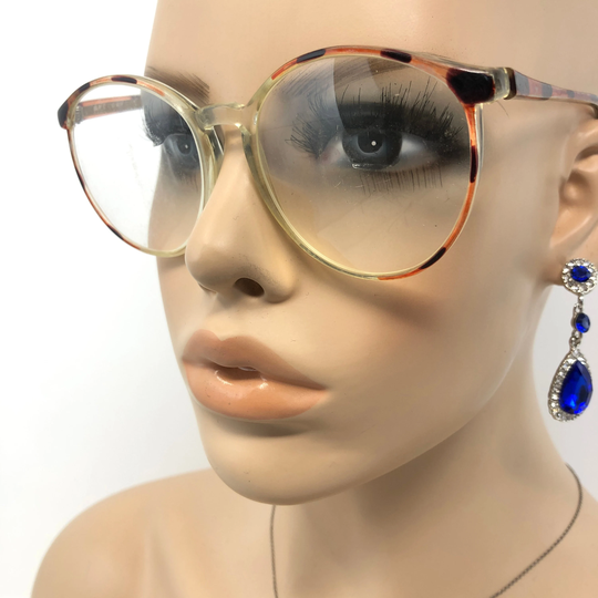 Vintage Round Panto Eyeglasses Specsavers Glasses Frame Brown Flecked Used Eyeglass Frames Retro
