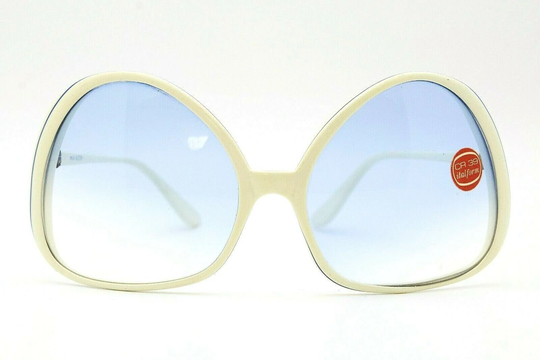 Vintage Sunglasses Woman Italform Mod.4026 Glasses White Frame Oversize Acetat Occhiali Da Sole Classis Eyewear Plastic