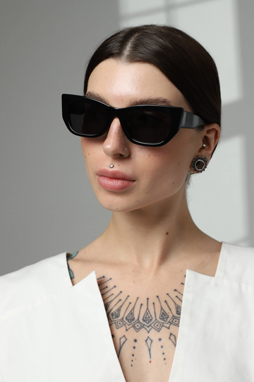 Cat Eye Rectangle Sunglasses Women With Polarized Lenses Uv400 Or Without Glasses Chain