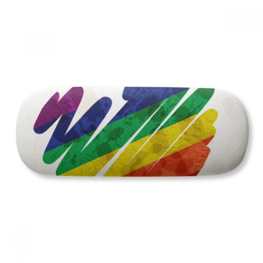 Painting Heart LGBT Rainbow Glasses Case Eyeglasses Hard Shell Storage Spectacle Box