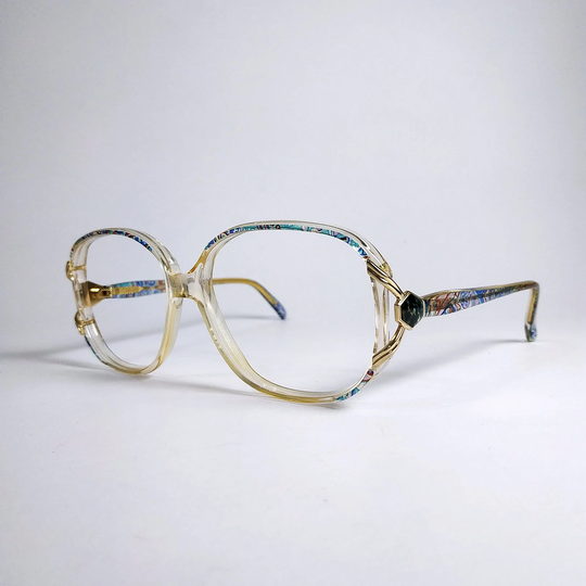 Givenchy 50 Blue Eyewear Clearvision. N.o.s. Vintage Gp Frame 80S. Franc