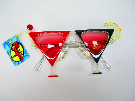 Dr. Peepers Martinis Drinks Lens Sunglasses Costume Novelty Funny