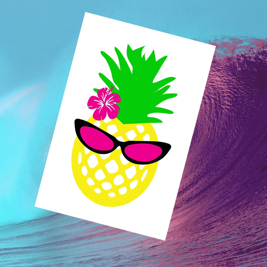 Pineapple With Sunglasses Decal