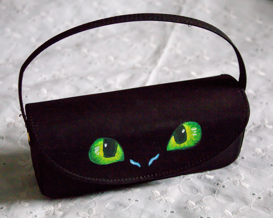 Hand Painted Dragon Eye Glasses Case