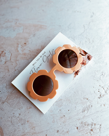 Flower Girl Sunglasses Shaped Sunglasses For Girls Gift Idea Toddler Petal Patrol Proposal