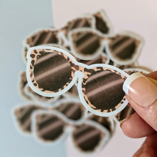 Sunglasses Die Cut Sticker. Stickers, Cheetah Sticker