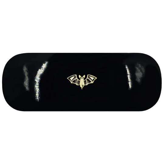 Gold Bat Hard Glasses Case. Spectacle Night Flyer Reading Eyeglasses Bats Sunglasses