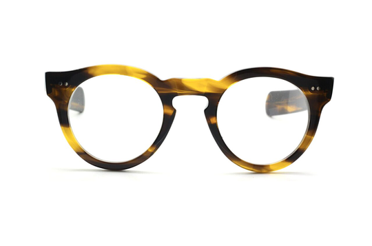 Vintage Style Panto Eyewear Swing By Beuren Thick Rimmed Acetate Glasses in A Dark Turtle Finish