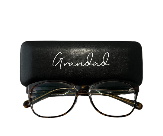 Faux Leather Glasses Case, Sunglasses Personalised Gift, Grandad Dad Ladies Gift For Grandma