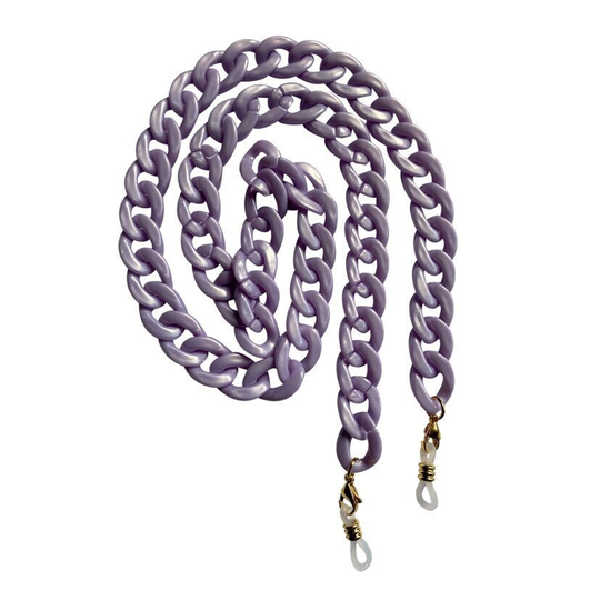 Mid Size Pearlised Lilac Chunky Big Oversized Chain Sunglasses Glasses Cord Holder