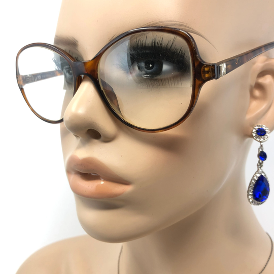 Vintage Vienna Line 1489 Eyeglasses Glasses Frame Brown Tortoise Square Used Eyeglass Frames Retro