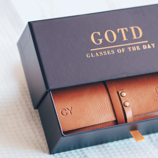 Personalised Vegan Leather Glasses Case With Cleaning Cloth