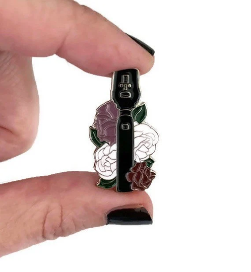 Floral Ophthalmoscope Enamel Pin